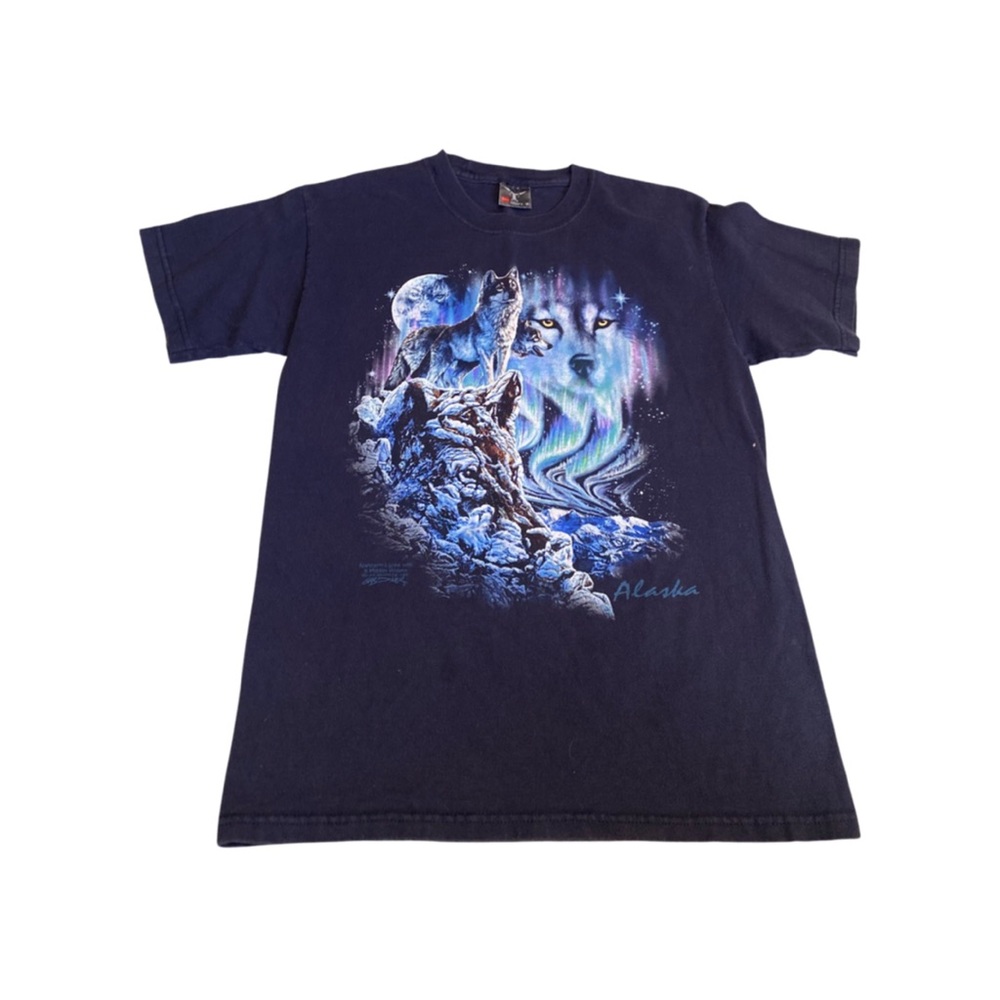 Alaska “Wolf & Northern lights” 90’s Nature tee